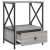 Nachttische Vahtang 50x41x65cm grau (2 Stk., Sonoma, Holz)