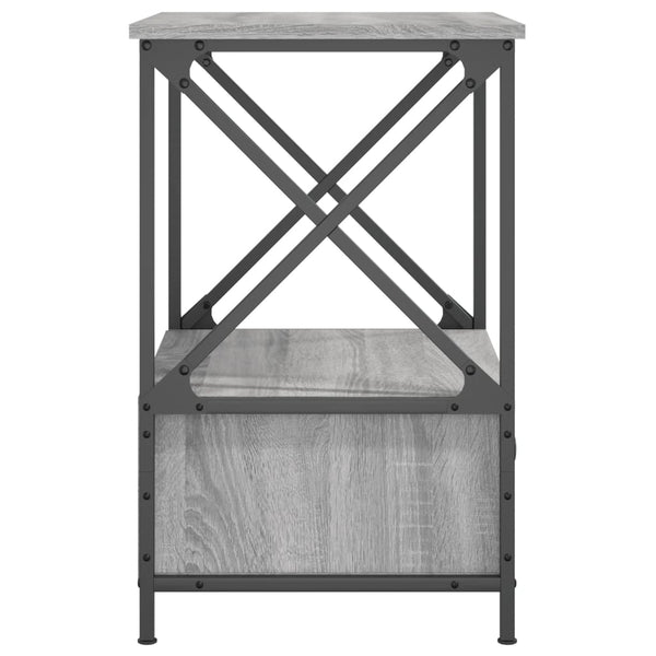 Nachttische Vahtang 50x41x65cm grau (2 Stk., Sonoma, Holz)