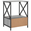 Nachttische Vahtang 50x41x65cm grau (2 Stk., Sonoma, Holz)