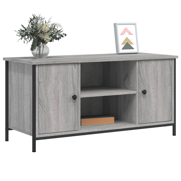 Harmaa tv-taso Dimitrievna 100x40x50cm (puinen)
