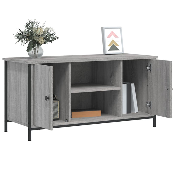 Harmaa tv-taso Dimitrievna 100x40x50cm (puinen)
