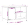 Harmaa tv-taso Allean 80x40x30cm (puinen)
