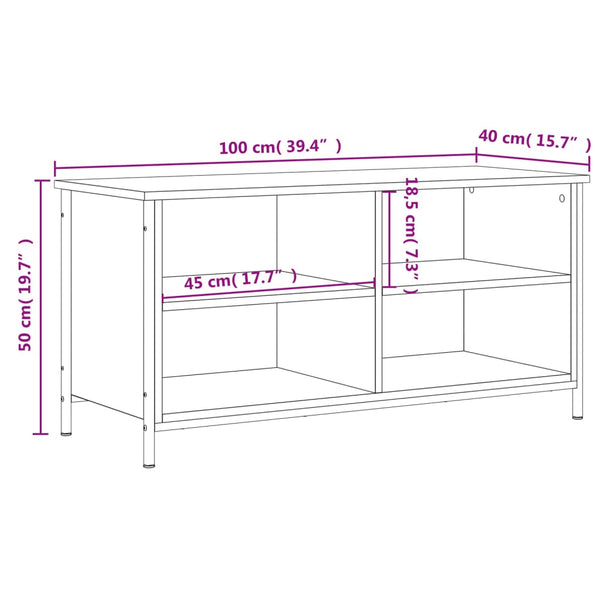 Graues TV-Möbel Ainuk 100x40x50cm (Holz)
