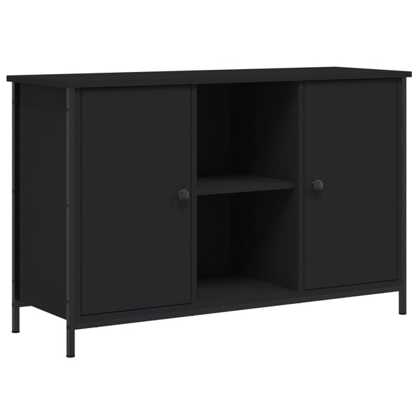 Schwarzer TV-Schrank Tomis 100x35x65cm (Holz)