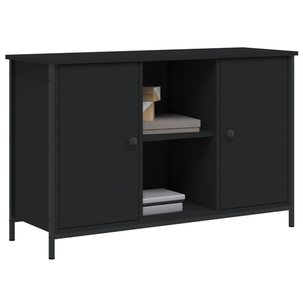 Schwarzer TV-Schrank Tomis 100x35x65cm (Holz)