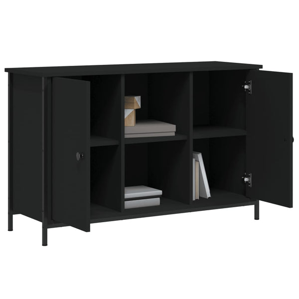 Schwarzer TV-Schrank Tomis 100x35x65cm (Holz)