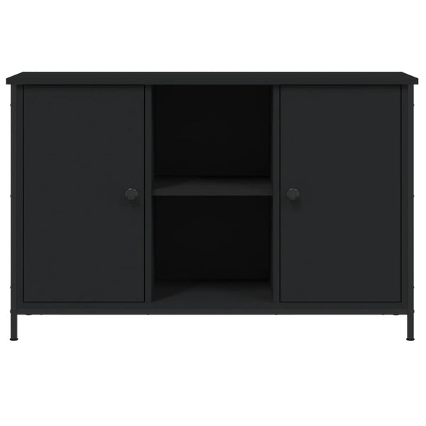 Schwarzer TV-Schrank Tomis 100x35x65cm (Holz)
