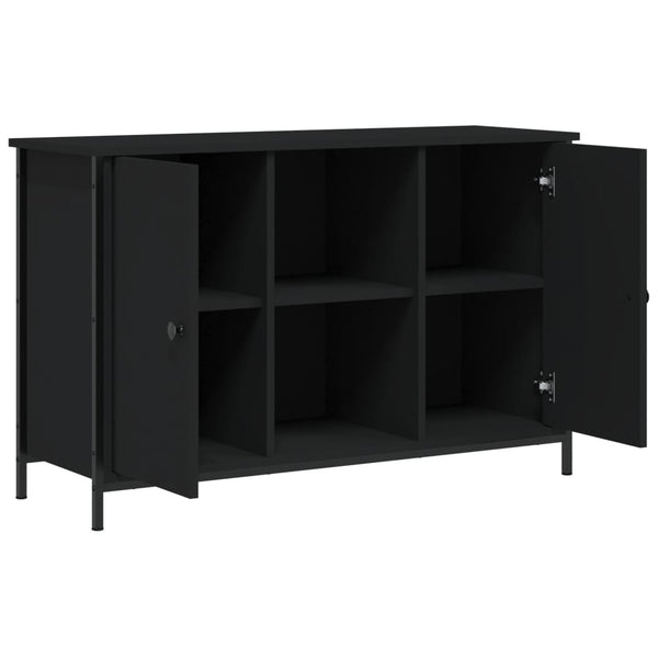 Schwarzer TV-Schrank Tomis 100x35x65cm (Holz)