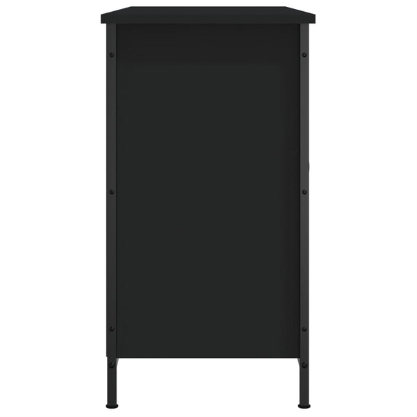 Schwarzer TV-Schrank Tomis 100x35x65cm (Holz)