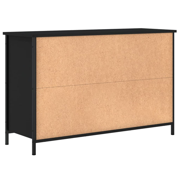 Schwarzer TV-Schrank Tomis 100x35x65cm (Holz)