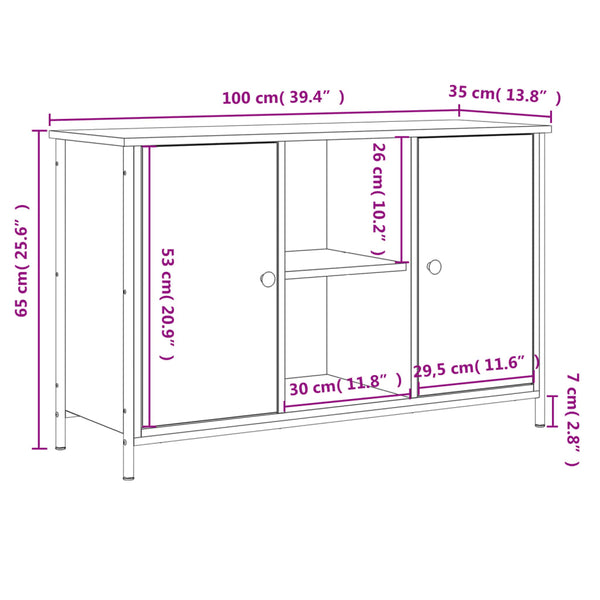 Savutammi tv-taso Tomis 100x35x65cm (puinen)