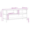 Harmaa tv-taso Barsu 100x35x45cm (puinen)