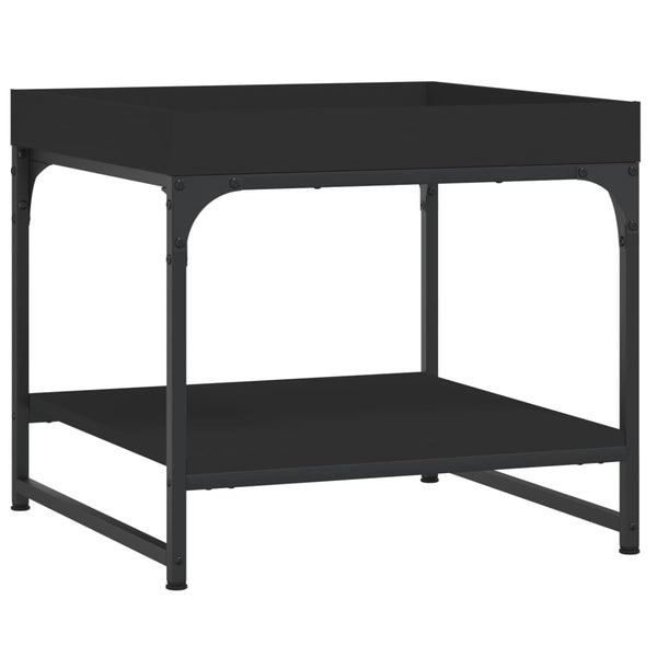Schwarzer Couchtisch Haygan 49,5x49,5x45cm (Holz)
