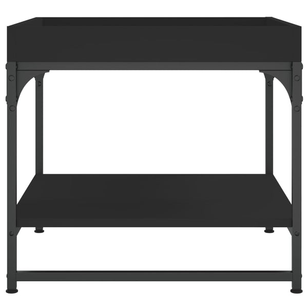 Schwarzer Couchtisch Haygan 49,5x49,5x45cm (Holz)