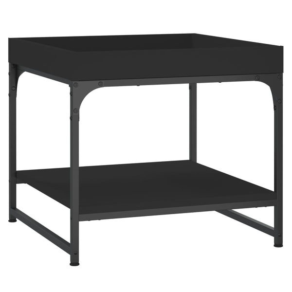 Schwarzer Couchtisch Haygan 49,5x49,5x45cm (Holz)