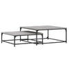 Graue Set-Couchtische Mielania (2 Stück Sonoma-Holz)