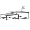 Graue Set-Couchtische Mielania (2 Stück Sonoma-Holz)