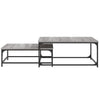 Graue Set-Couchtische Mielania (2 Stück Sonoma-Holz)