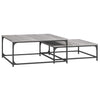 Graue Set-Couchtische Mielania (2 Stück Sonoma-Holz)