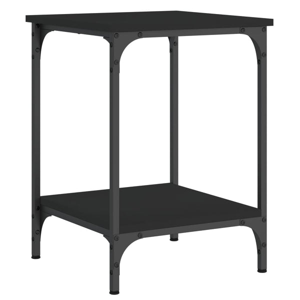 Schwarzer Couchtisch Jeleaza 40x40x55cm (Holz)