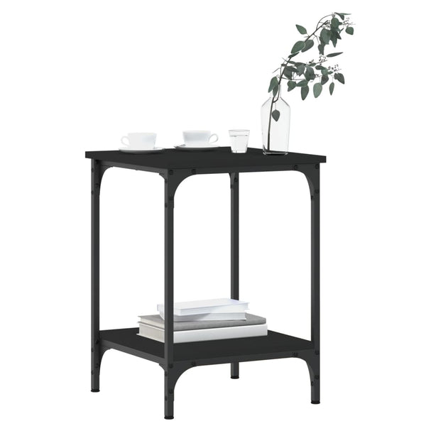 Schwarzer Couchtisch Jeleaza 40x40x55cm (Holz)