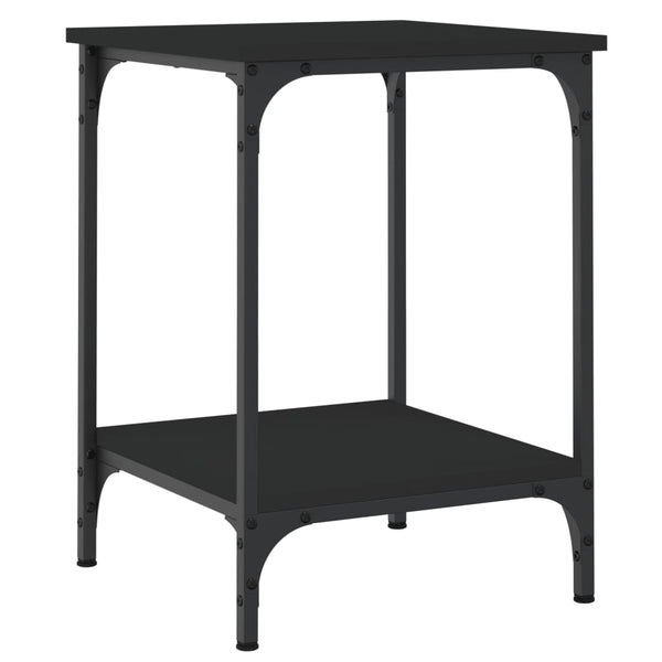 Schwarzer Couchtisch Jeleaza 40x40x55cm (Holz)