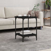 Schwarzer Couchtisch Jeleaza 40x40x55cm (Holz)