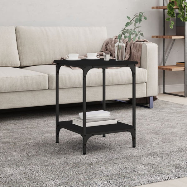 Schwarzer Couchtisch Jeleaza 40x40x55cm (Holz)