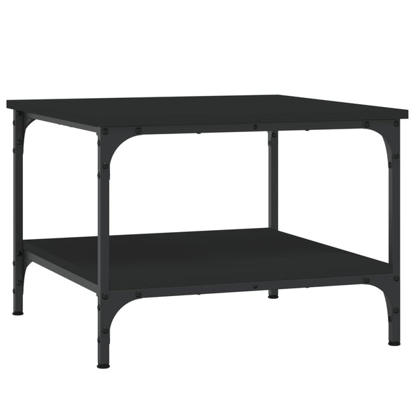 Schwarzer Couchtisch Jeleaza 55x55x40cm (Holz)
