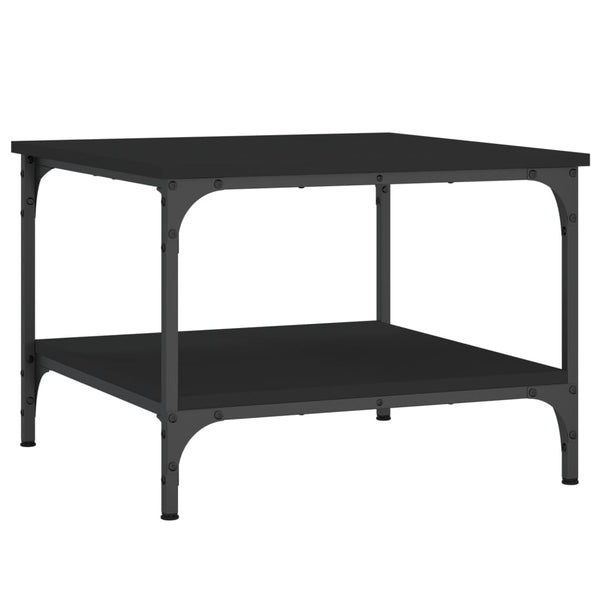 Schwarzer Couchtisch Jeleaza 55x55x40cm (Holz)