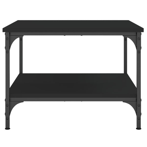 Schwarzer Couchtisch Jeleaza 55x55x40cm (Holz)