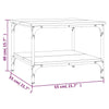 Schwarzer Couchtisch Jeleaza 55x55x40cm (Holz)