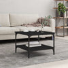 Schwarzer Couchtisch Jeleaza 55x55x40cm (Holz)