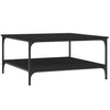 Schwarzer Couchtisch Jeleaza 80x80x40cm (Holz)