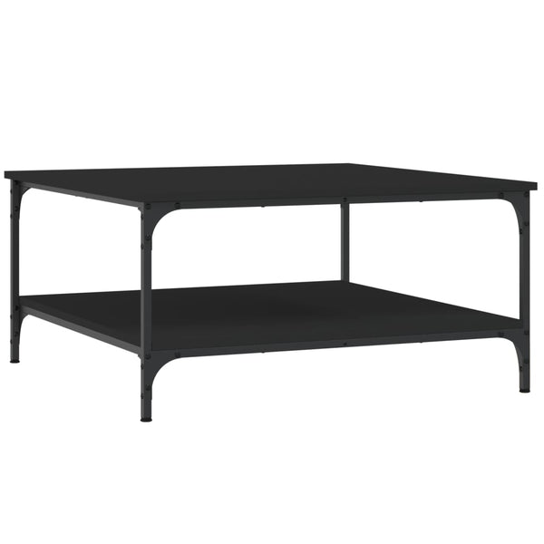 Schwarzer Couchtisch Jeleaza 80x80x40cm (Holz)