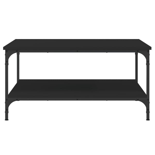 Schwarzer Couchtisch Jeleaza 80x80x40cm (Holz)