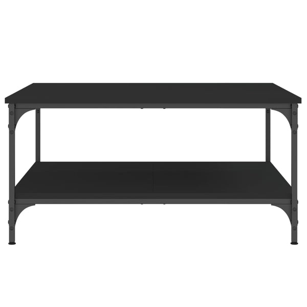 Schwarzer Couchtisch Jeleaza 80x80x40cm (Holz)