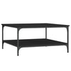 Schwarzer Couchtisch Jeleaza 80x80x40cm (Holz)