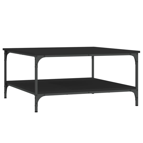 Schwarzer Couchtisch Jeleaza 80x80x40cm (Holz)