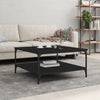 Schwarzer Couchtisch Jeleaza 80x80x40cm (Holz)