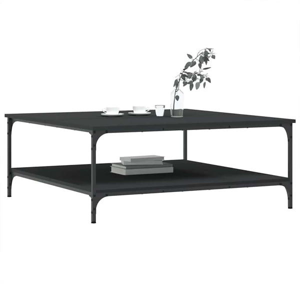Schwarzer Couchtisch Jeleaza 100x100x40cm (Holz)