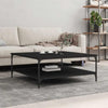 Schwarzer Couchtisch Jeleaza 100x100x40cm (Holz)