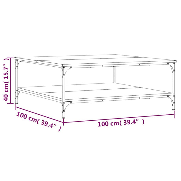 Couchtisch Sonoma Eiche Jeleaza 100x100x40cm (Holz)