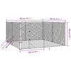 Hundefreilaufgehege Finii 4x4x2 m (verzinkter Stahl)