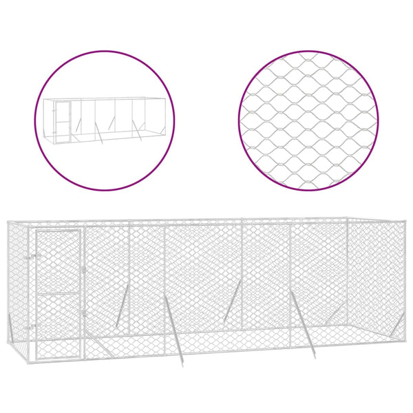 Hundezwinger Finii 6x2x2 m (verzinkter Stahl)