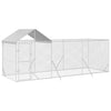 Silberner Hundeauslauf mit Dach Arist 6x2x2,5 m (verzinkter Stahl)