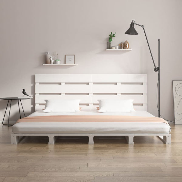 Weißes Bettgestell Buse 120x190cm (Holz, kleines Doppelbett)