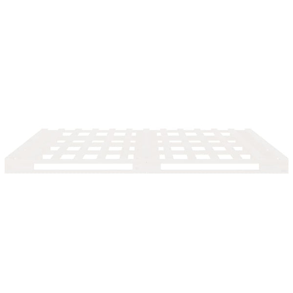 Weißes Bettgestell Buse 120x190cm (Holz, kleines Doppelbett)