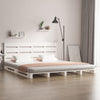 Weißes Bettgestell Buse 120x190cm (Holz, kleines Doppelbett)