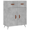 Betongraues Sideboard Rozvite 69,5x34x90cm (Holz)